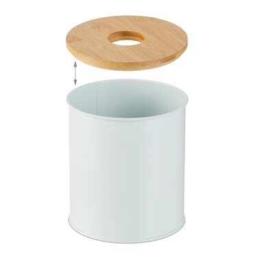 Relaxdays Kosmetikeimer 2 l mit Bambusdeckel