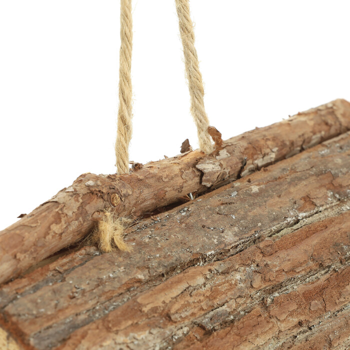 Relaxdays Holz Vogelfutterhaus zum Aufhängen