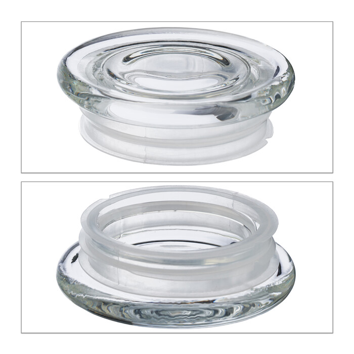 Relaxdays 6er Set Vorratsgläser mit Deckel 1000 ml