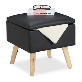 Relaxdays Sitzhocker mit Stauraum Kunstleder