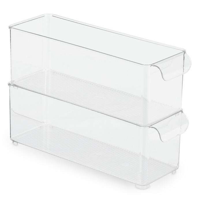 Relaxdays Kühlschrank Organizer schmal mit Griff