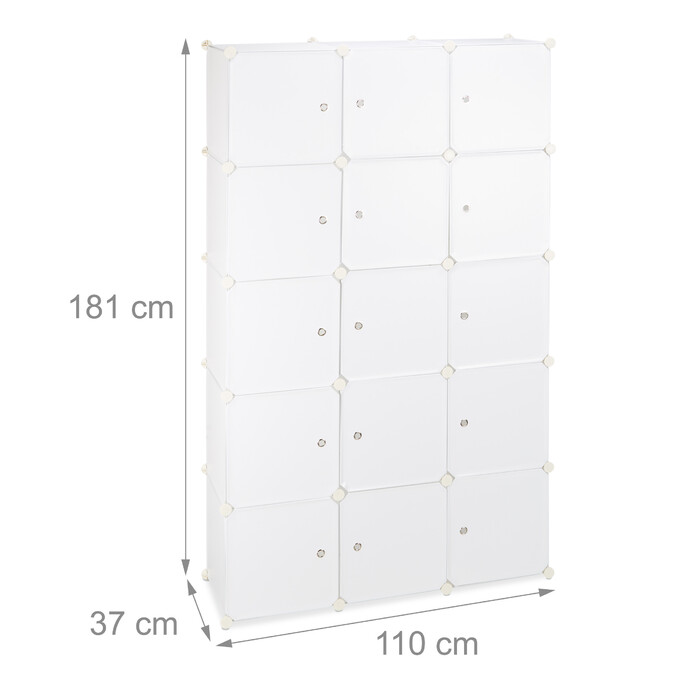 Relaxdays Regalsystem Kleiderschrank 11 Fächer