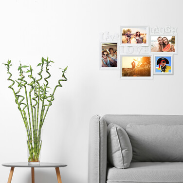 Relaxdays Bilderrahmen Live Love Laugh