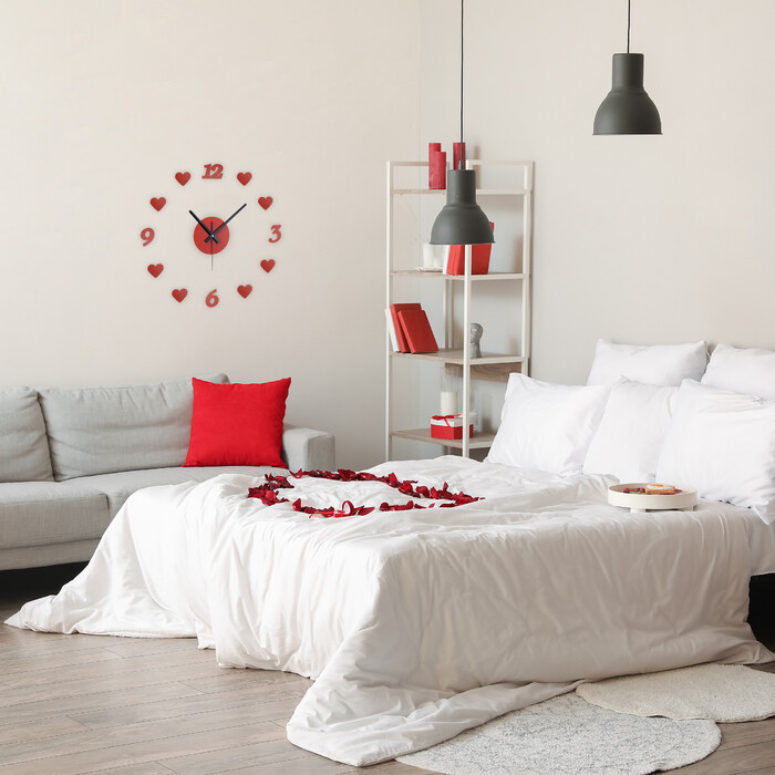 Relaxdays DIY Wanduhr 'Herzen'