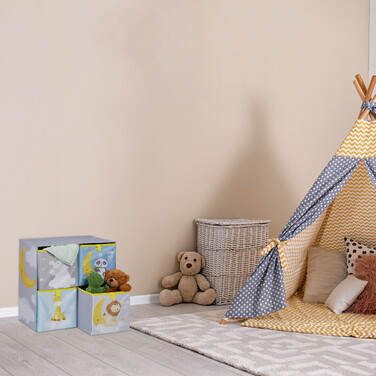 Relaxdays Kinderregal mit Boxen