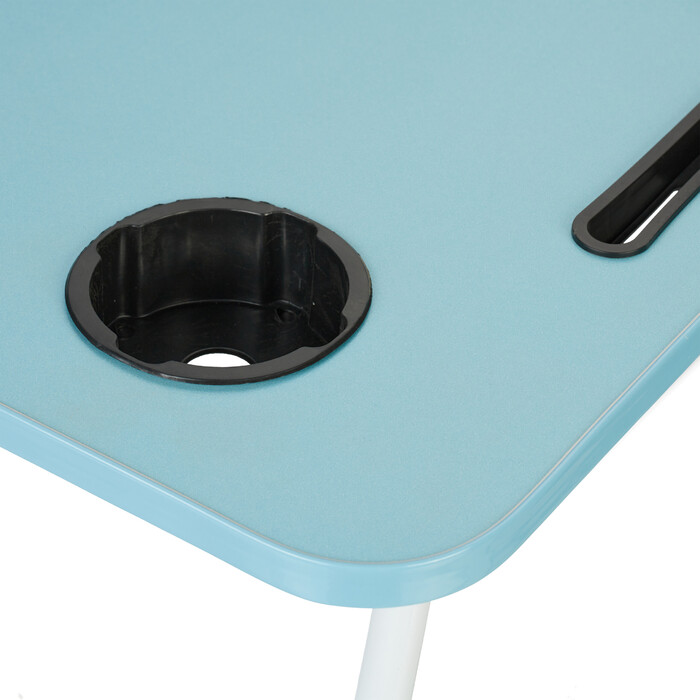 Relaxdays Laptoptisch mit Tablet- & Getränkehalter