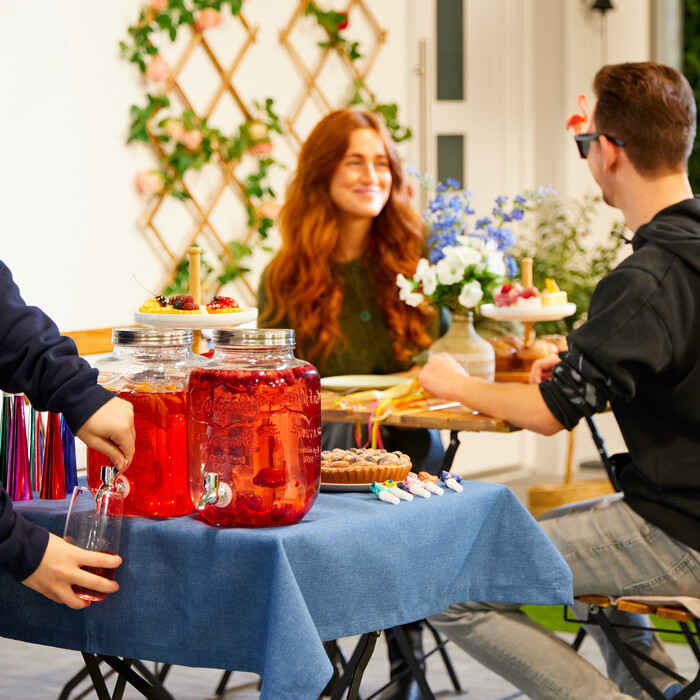 Relaxdays 4 Liter Getränkespender im 2er Set