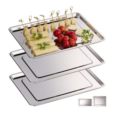 Relaxdays Servierplatte 3er Set