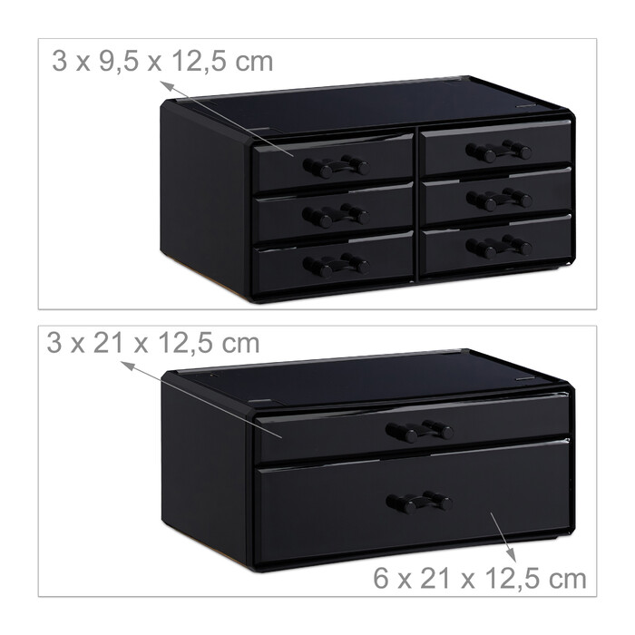 Relaxdays Make Up Organizer mit 8 Schubladen