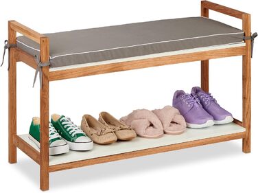 Relaxdays Schuhbank, Schuhregal mit Sitzfläche