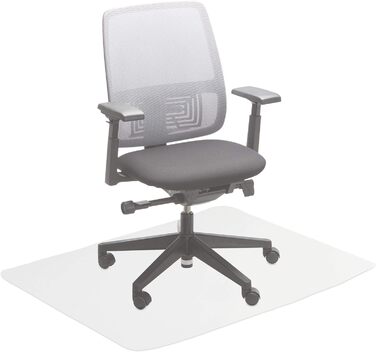 Relaxdays Bodenschutzmatte Bürostuhl, 90 x 120 cm, PVC Bodenunterlage Laminat, Parkett, Fliesen, rutschfest, transparent