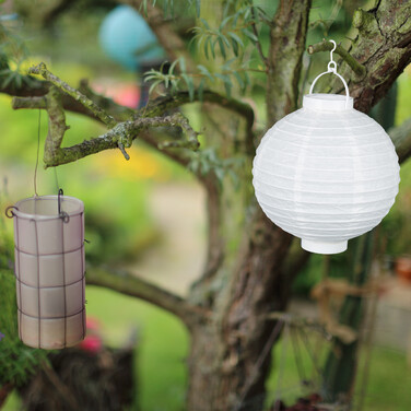 Relaxdays LED Lampions weiß 10 Stück