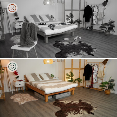 Relaxdays Unterbettkommode mit Deckel 2er Set