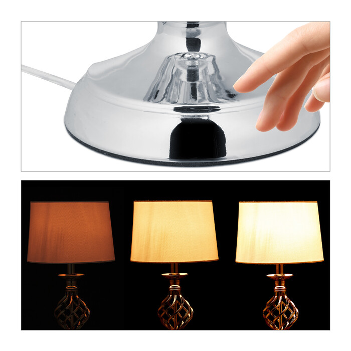 Relaxdays Tischlampe modern dimmbar