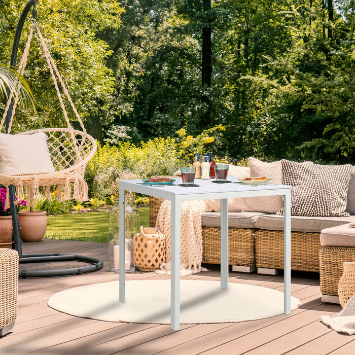 Relaxdays Gartentisch in Holzoptik