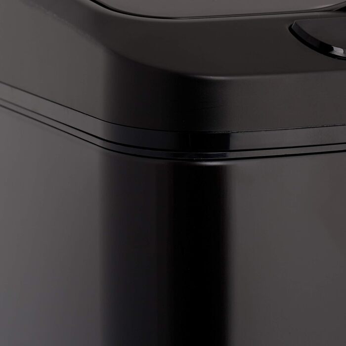 Relaxdays Sensor Mülleimer 12l, eckiger Abfalleimer mit Deckel & Inneneimer, Küche & Bad, Automatik Mülleimer, schwarz