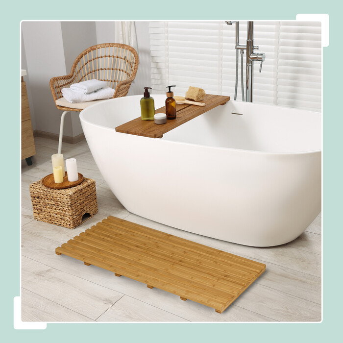 Relaxdays Bambus Badematte