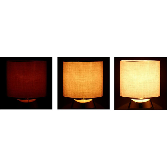 Relaxdays Nachttischlampe Touch dimmbar, moderne Touch Lampe, 3 Stufen, E14, Tischlampe, HxD: 32,5 x 18 cm, grau-kupfer