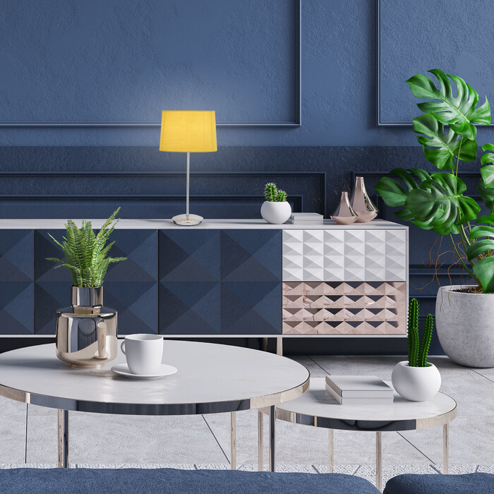 Relaxdays Tischlampe mit Stoffschirm