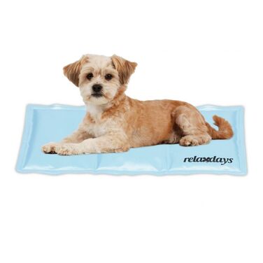 Relaxdays Hellblaue Kühlmatte für Hunde