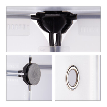 Relaxdays Kleiderschrank Stecksystem 18 Fächer
