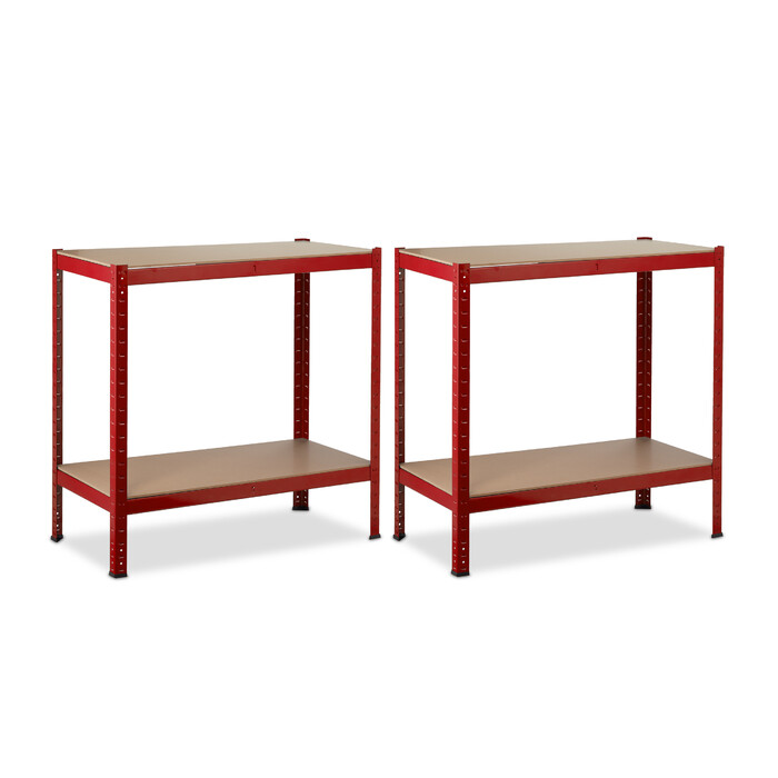 Relaxdays Schwerlastregal 150 cm rot