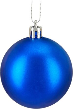 Relaxdays Weihnachtskugeln 150er Set, glitzernd, matt & glänzend, Kunststoff, ∅ 3, 4 & 6 cm, blau