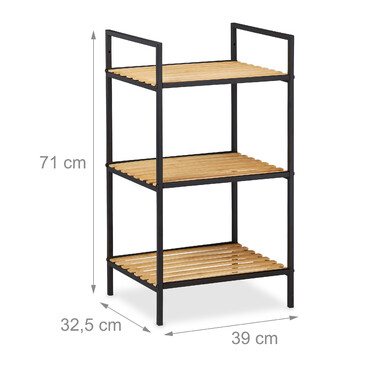 Relaxdays Standregal aus Bambus & Metall