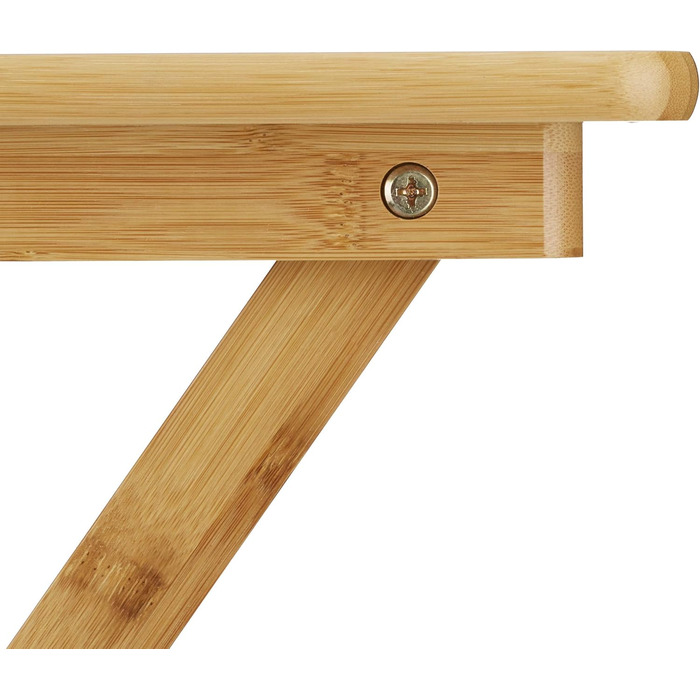 Relaxdays klappbarer Beistelltisch, Bambus, rechteckig, ca. 52x40x31 cm, natur