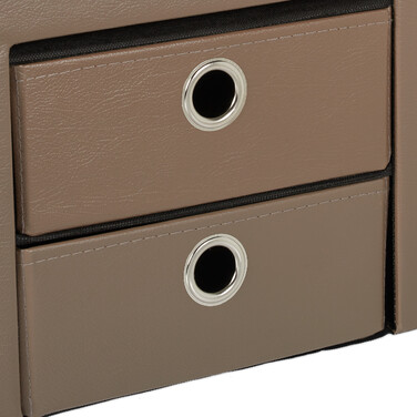 Relaxdays Sitzhocker mit Stauraum Taupe
