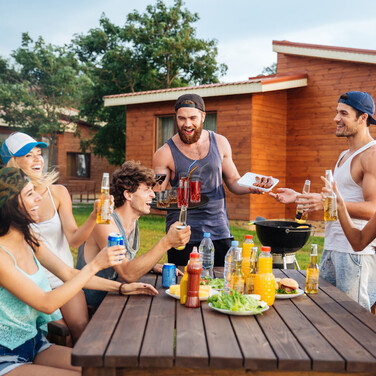 Relaxdays Rundes Gastro Serviertablett 2er Set