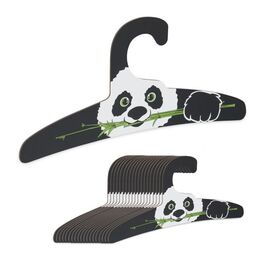 Relaxdays 20er Set Kinderkleiderbügel Panda
