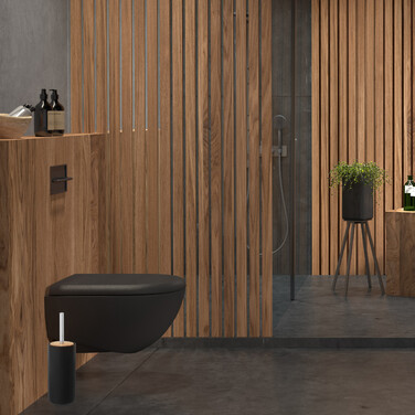 Relaxdays WC Bürstenhalter Keramik
