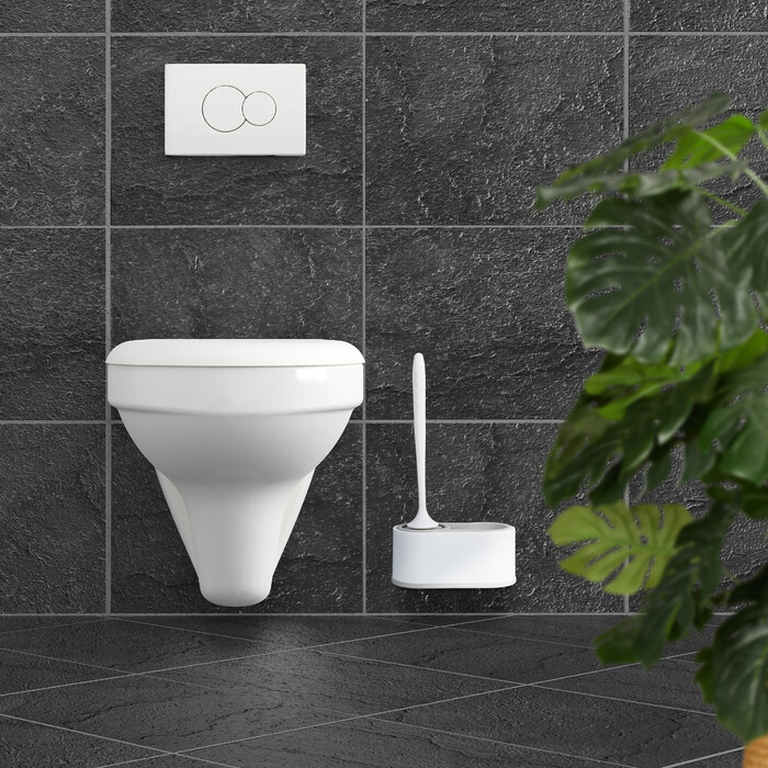 Relaxdays Toilettenbürste mit Wandhalterung