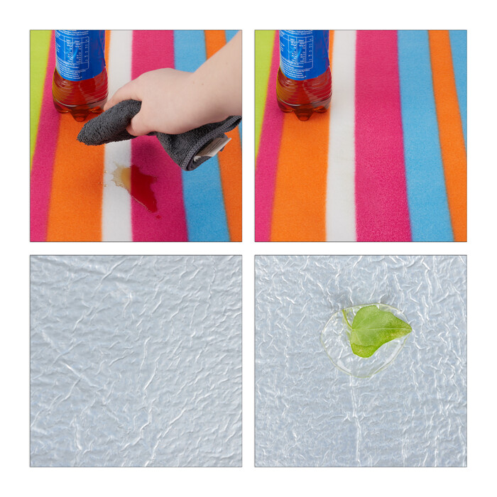 Relaxdays Picknickdecke bunte Streifen