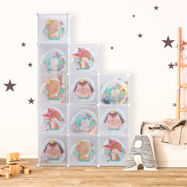 Relaxdays Kinder Steckregal mit Kleiderstangen