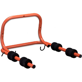 Relaxdays Fahrrad Wandhalterung, 2 Räder, bis 30kg, klappbar, HBT 28 x 47,5 x 51 cm, Fahrradaufhängung Wand, rot/schwarz