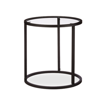 Relaxdays Beistelltische 2er Set Glas