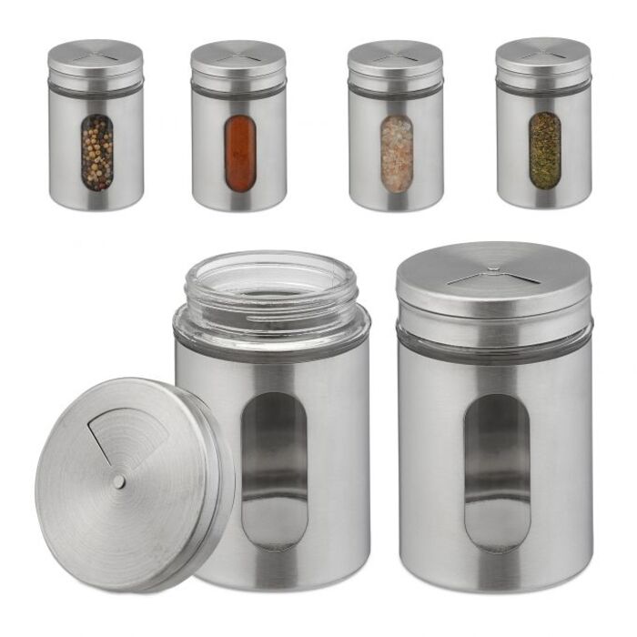 Relaxdays Gewürzstreuer XL 6er Set