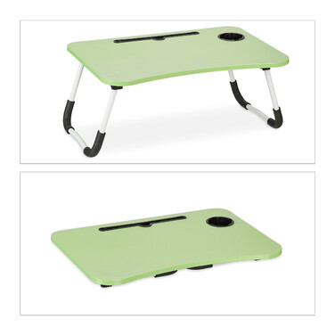 Relaxdays Laptoptisch mit Tablet- & Getränkehalter
