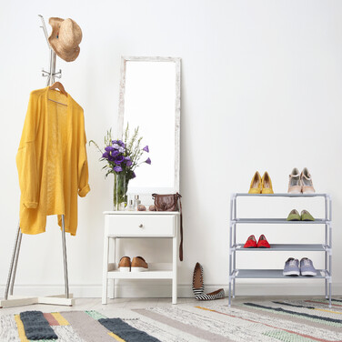 Relaxdays Schuhregal Stecksystem 4 Ebenen