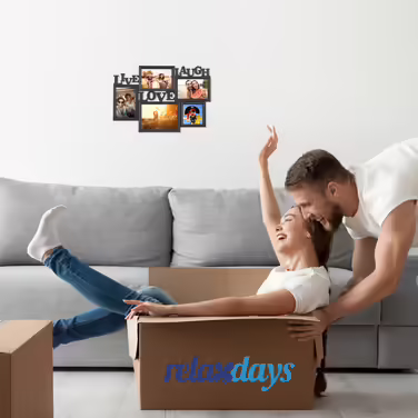 Relaxdays Bilderrahmen Live Love Laugh