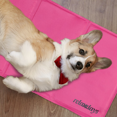 Relaxdays Pinke Kühlmatte für Hunde
