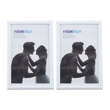 Relaxdays Bilderrahmen 2er Set 10 x 15 cm