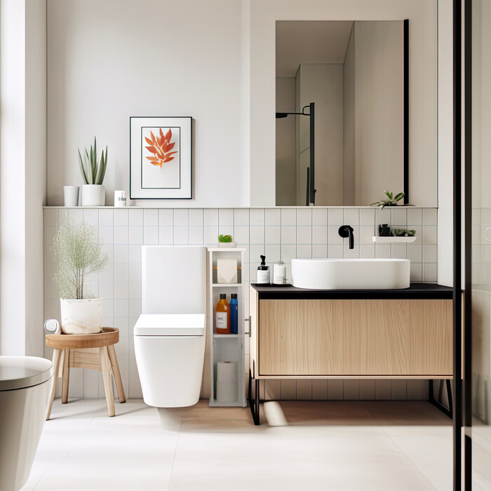Relaxdays Weißer Toilettenpapierhalter stehend