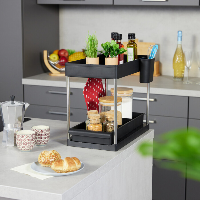 Relaxdays Unter Waschbecken Regal im 2er Set