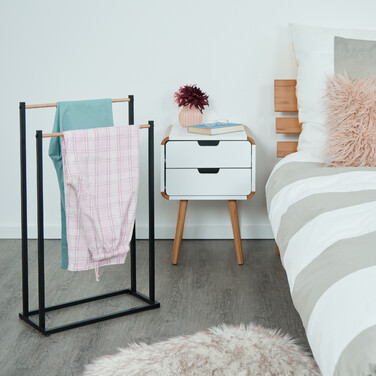 Relaxdays Handtuchständer mit 2 Stangen