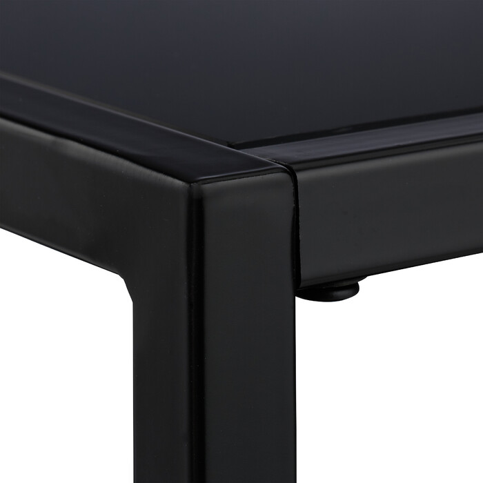 Relaxdays Beistelltisch mit Schwarzglas