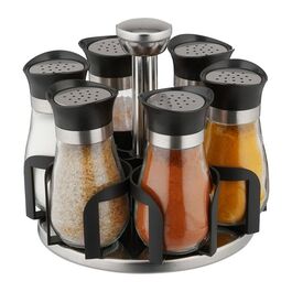 Relaxdays Gewürzkarussell mit 6 Gläsern