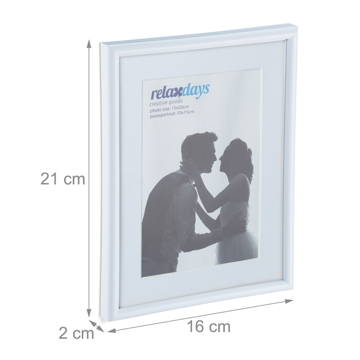 Relaxdays Bilderrahmen 2er Set 15 x 20 cm